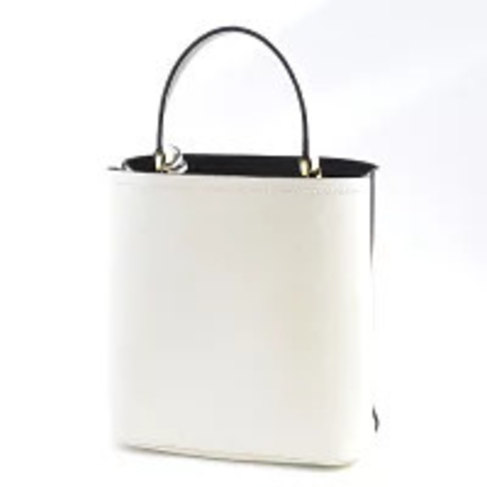 Prada Panier Leather Saffiano Bag Shoulder Handbag White